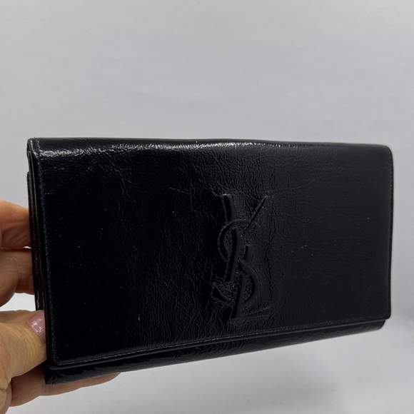 Yves Saint Laurent YSL Patient Leather Bifold Wallet 28679 - Picture 1 of 15